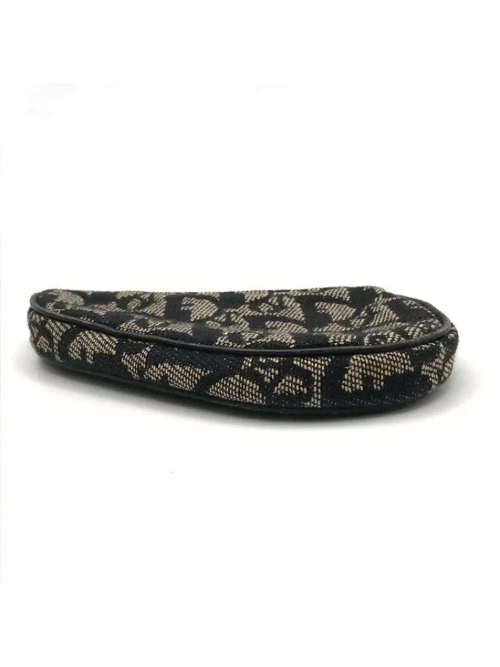 Dior Trotter Saddle Canvas Pouch Coin Case Purse Black